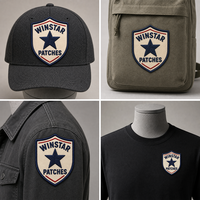 Patchs brodés de luxe de créateur avec logo, appliques en tissu personnalisées, broderie à coudre ou thermocollante, en gros pour casquettes de camionneur et vêtements