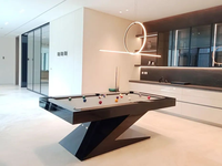 Nouvelle table de billard de luxe professionnelle sur mesure, design moderne de haute qualité, avec plateau en ardoise, revêtement en cuir et structure en bois massif, disponible en 9ft, 8ft et 7ft.