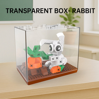 PUNGROW blocs de construction Puzzle de Construction pour enfants avec merveilleux lapin jouet ABS matériaux plastiques jouets d'illumination animale