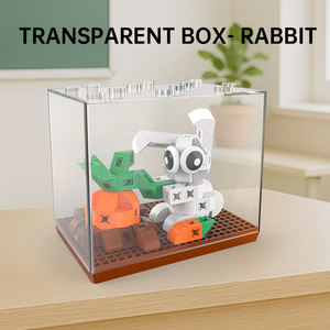 Puzzle di costruzione per bambini PUNGROW con meraviglioso giocattolo di coniglio ABS materiali plastici giocattoli di illuminazione animale - Product Image 3