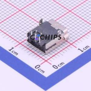 U-M-M5DW-W-1 USB Connector Bent Lead Through Hole Connector Mini-B USB 2.0 Female Right Angle Insert - Product Image 2