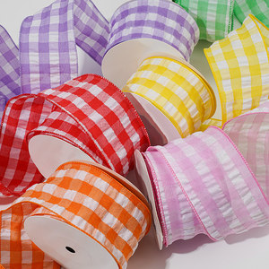 Pita Natal Berkualitas Tinggi Merek Chang Yuan 63mm, Gulungan 10 Yard, Poliester Taffeta Dua Sisi, Daya Tahan Tinggi, untuk Pembungkus Kado - Product Image 1