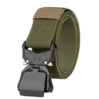 Ceinture d'entraînement tactique pour hommes Nouveau double rabat en alliage d'aluminium à dégagement rapide pour boucle Tissu élastique en nylon pour le camping