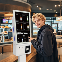 Kiosco de Pago con Escáner de 21 Pulgadas, Android/Windows I5, Kiosco de Autoservicio de Pared, Kiosco Independiente para Pedidos en Tiendas