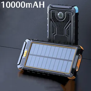 2023 ODM OEM 2 USB type-C باور بنك محمول 10000mah / 20000mah بنك الطاقة الشمسية في الأسهم