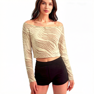 <span class=keywords><strong>Camiseta</strong></span> de verano de manga larga para <span class=keywords><strong>mujer</strong></span>, estilo vintage, con estampado digital, transpirable, anti-pilling, de malla. - Product Image 3