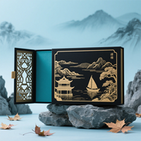 L'usine se spécialise dans les boîtes-cadeaux creuses à double ouverture Boîtes à thé Boîtes à nid de gâteau de lune d'oiseau avec impression de gaufrage fin