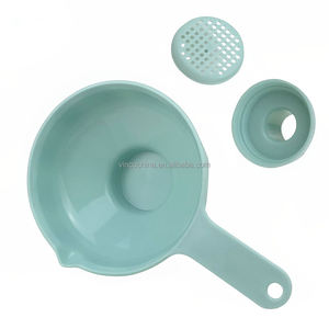 Plástico boca larga cozinha funis com destacável 4 tamanhos diferentes bico e coador - Product Image 5