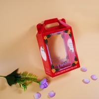 Caja de embalaje plegable de exhibición de lujo de plástico transparente personalizada, acetato transparente para Postres, materiales reciclados para Navidad