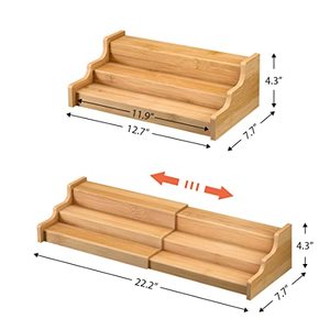 Wholesale 3-Tier Expandable Spice <b>Storage</b> Rack OEM ODM Custom Logo <b>Kitchen</b> Cabinet Pantry Cupboard Seasoning Organizer - Product Image 4