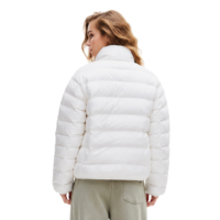 Doudoune légère matelassée pour femme, manteau d'hiver en duvet de canard uni, fermeture éclair, décontractée, personnalisable OEM ODM, vente en gros