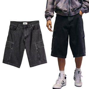 2024 Summer Mid Waist Washed Cargo Denim Shorts Men Hip Hop Streetwear Vintage Jorts Baggy Multi-Pocket <b>Work</b> <b>Jean</b> Shorts Men - Product Image 1