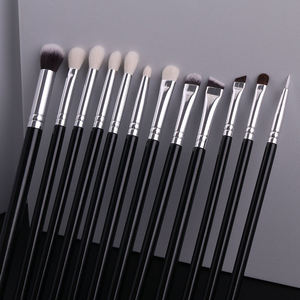 Ensemble de 12 pinceaux de maquillage professionnels pour le visage et les yeux, poils de chèvre, pour les yeux, les sourcils, le liner, les lèvres, outil cosmétique, kit de pinceaux de maquillage pour les yeux - Product Image 2