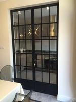 Porte battante française en acier, moderne, insonorisée, isolée, à double vitrage, pour usage extérieur/appartements, villas, commerce