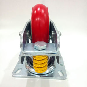 उच्च गुणवत्ता 500 किलोग्राम भार क्षमता, स्विस कैस्टर पहियों को 8 इंच के पु कैस्टर व्हील स्प्रिंग लोड स्विस कैस्टर व्हील को अवशोषित करता है - Product Image 1