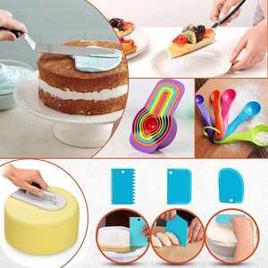 700Piece Plastic Decorating Tools <b>Set</b> Diy Springform Pans Cake Leveler Turntable Fondant Nozzles Baking - Product Image 4