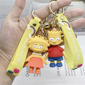 Nuevo Llavero Colgante 3D de Los Simpson de Dibujos Animados, de PVC Suave, para Llaves de Coche, Decoración de Mochila, con Correa de Muñeca - Product Image 2