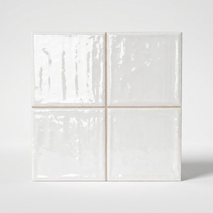 Piastrella Pretagliata Boston White 20x20 Formato 10x10 per Uso a Parete e Pavimento - Product Image 1