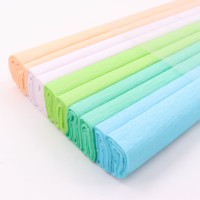Papier crépon de couleurs assorties, pliable, 100% pâte de bois, taille personnalisable, 10 feuilles par paquet