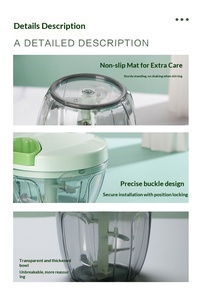 Écraseur d'ail manuel multifonctionnel pour la maison, avec corde en nylon, pour oignon vert, pommes de terre écrêpées, purée de citrouille, préparateur de repas pour bébé - Product Image 5