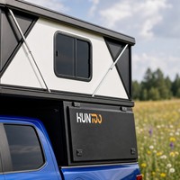 Huntoo Hardtop de camionnette rigide pliable en aluminium résistant aux chocs pour utilisation tout-terrain intensif