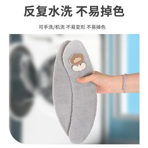 Toilet Seat Cover Gray Soft Sponge Four Seasons Washable Eco Friendly Home Use - Product Image 5