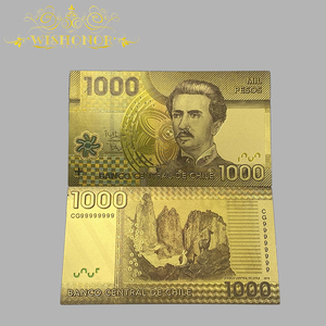 2026 5 Tipos de Billetes de Banco de Chile, Billete de <span class=keywords><strong>Peso</strong></span> en Oro de 24K para Colección - Product Image 3