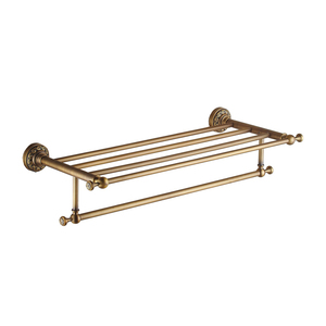 Étagère murale de rangement pour cosmétiques en <span class=keywords><strong>laiton</strong></span> antique de style <span class=keywords><strong>vintage</strong></span>, étagère simple en verre pour salle de bain - Product Image 2