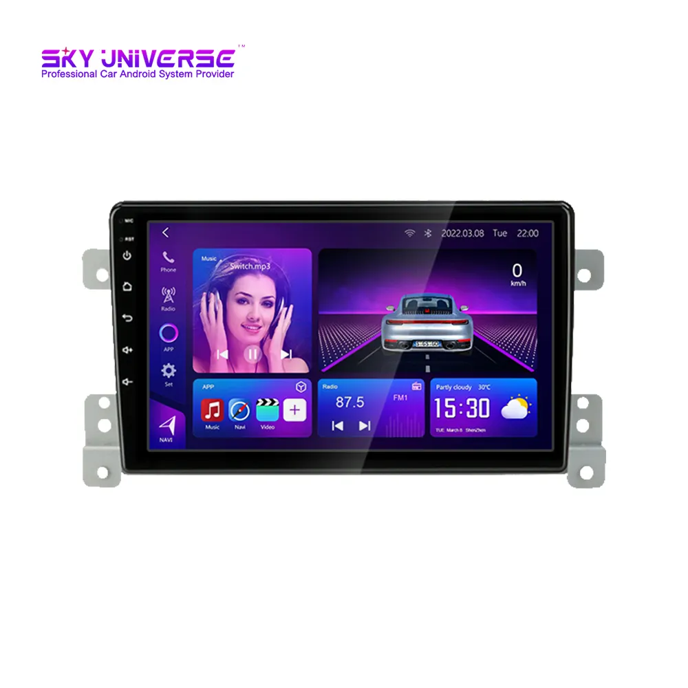 Автомобильный мультимедийный стереоплеер, 9 дюймов, Android 11, 2 Din, GPS-навигационная система для Suzuki Grand Vitara 3 2005-2015 DSP CarPlay