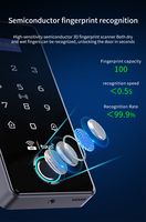 Contrôleur d'accès de porte de sécurité, lecteur de carte intelligente RFID, compatible avec l'application Android 9.0, 13,56 MHz, Waterford, résistant aux intempéries, IP67, écran LCD