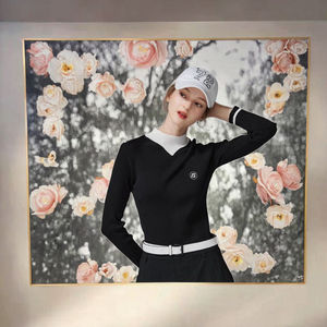 Wholesale Heat-Transfer Printed Golfist Customized Women's <b>Golf</b> Tennis Apparel Autumn Winter Slim <b>Long</b> <b>Sleeve</b> Stretch Breathable - Product Image 3