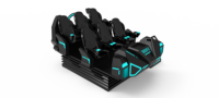 Cine VR 9D de 6 Asientos, Silla con Movimiento, Simulador de Realidad Virtual, Máquina de Juego Dinámica VR con LED para Parques de Atracciones y Centros de Juego