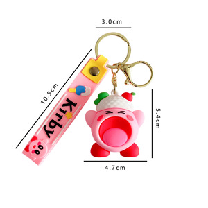 Dễ Thương Và Sáng Tạo Kirby Treo Trang Trí Bức Tượng Nhỏ Nhỏ Ba Lô Móc Khóa Hàng Hóa Nhỏ Mặt Dây Móc Khóa Bán Buôn - Product Image 5