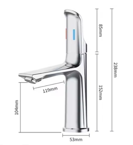 Grifo Mezclador Monomando de Lujo Moderno <span class=keywords><strong>para</strong></span> Lavabo, <span class=keywords><strong>con</strong></span> <span class=keywords><strong>Sensor</strong></span> Táctil, Cromado, de Zinc, <span class=keywords><strong>con</strong></span> Válvula Cerámica, <span class=keywords><strong>para</strong></span> Villas - Product Image 4