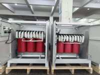 Transformateur sec triphasé 150 kVA, élévateur de tension, entrée 230 V, sortie 415 V