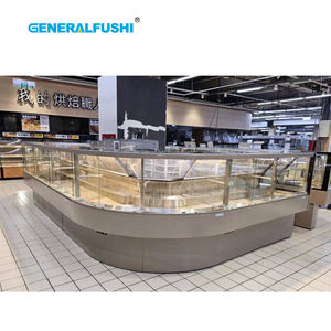 GENERALFUSHI Télécommande Hypermarché Commercial Angle Droit Verre Servir Over Counter Deli case Viande Refroidisseur Affichage Réfrigérateur - Product Image 1