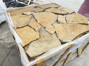 Pannelli in Pietra Naturale all'Ingrosso, Pietra Culturale Gialla e Bianca, Rivestimento Rustico in Ardesia a Secco, Durevole per Hotel e Ville - Product Image 3