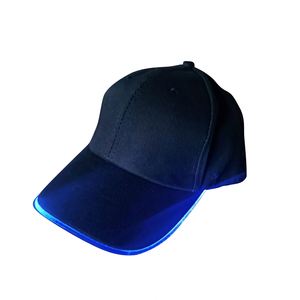 Casquette de baseball LED personnalisée avec logo, vente en gros, accessoires de fête en plein air, casquette LED de haute qualité avec visière lumineuse - Product Image 1