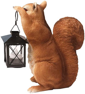 Lampe Kerosene en bois pour l'extérieur, Statue <span class=keywords><strong>de</strong></span> jardin, ornement <span class=keywords><strong>de</strong></span> petit écureuil, décoration <span class=keywords><strong>de</strong></span> jardin <span class=keywords><strong>de</strong></span> printemps, couleur pleine, 10.2 pouces - Product Image 3