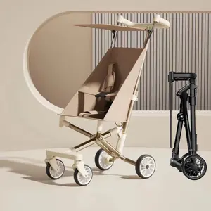 Tragbarer faltbarer einhand-faltbarer Neugeborenen-Kinderwagen kompakter leichter Reise-Babywagen mit Markise