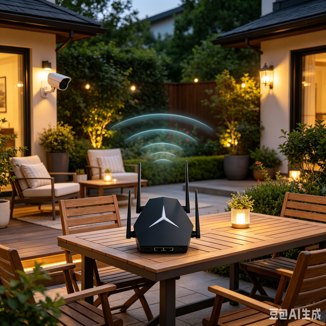 1200Mbps Dual Band 2.4G 5G Signal Booster WiFi Extender for Patio Backyard Garden Outdoor Use