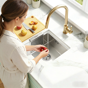 مصفاة حوض المطبخ متعددة الطبقات مربعة الشكل بسعر المصنع، مصفاة أرضية مانعة للروائح قابلة للتخصيص لمطابخ عصرية - Product Image 2