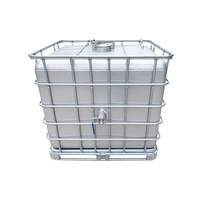 Réservoir IBC/conteneur IBC pour le stockage chimique de l'eau alimentaire seau en acier inoxydable 1000L avec jauge de niveau en verre