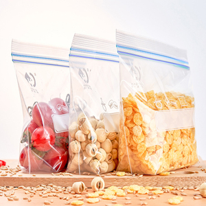 Reusable Clear Poly Freezer Bags Mini Plastic Zipper Bag For Food Packaging