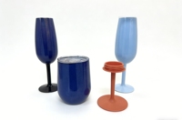 COOTTY 2026 Nuevo Vaso de Vino 2.0 con Tallo Desmontable, Copa de Vino de Acero Inoxidable con Tapa, Vaso Aislado con Tallo Desmontable de 12oz