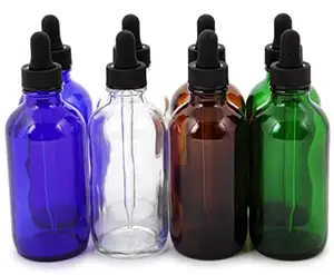 Vuoto 15ml 20ml 30ml 50ml chiaro blu verde olio essenziale contagocce bottiglia di plastica con tamper bambino tappo a prova di