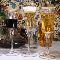 Vente flash : Collection de verres à vin à double bordure dorée personnalisés avec logo, en cristal soufflé à la bouche, élégants pour le champagne, ensemble de gobelets