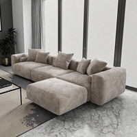 Canapé modulaire sectionnel en forme de L moderne avec mousse sous vide, ensemble de canapés modulaires sectionnels modernes, meubles de salon