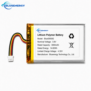 Custom 585092 3.8V 3900mAh Rechargeable Lithium Polymer Lipo Battery With 3‑Pin Connector High Capacity Li‑polymer Battery Pack - Product Image 1