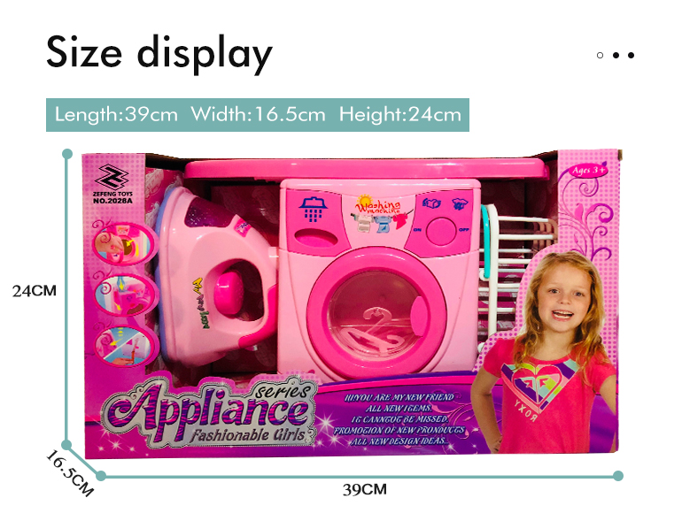 Education Toys Mini Combination Home Appliances Can Wash Clothes BO Pretend Play Girls Mini Washing Machine Toy For Kids